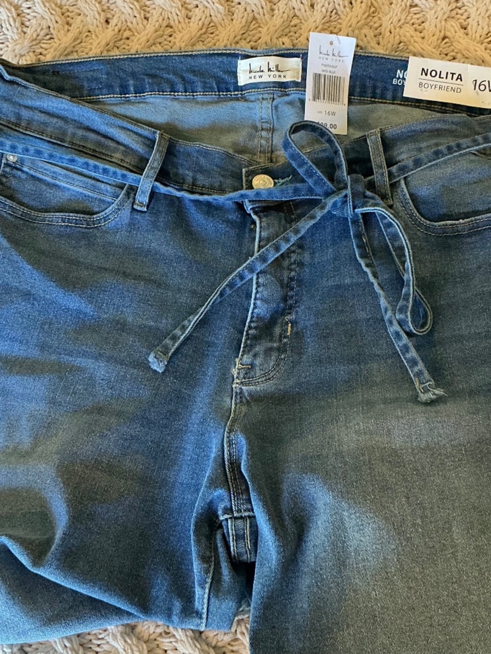 New Nicole Miller Nolita Boyfriend Jeans 16W
